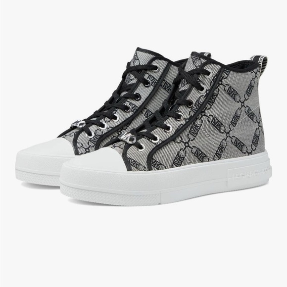 BNWT Michael Kors Logo Jacquard High-Top Sneakers – Women’s Size 9 - Picture 1 of 14